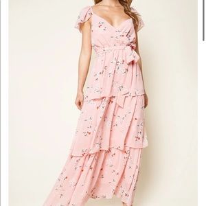 Daydreamer Floral Print Ruffled Tier Maxi Dress